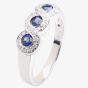18ct White Gold Diamond Sapphire Fancy Ring 18DR384-S-W