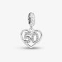 Rosa Lea 50 Pave Heart Dangle Charm AM-2THB013104
