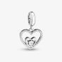 Rosa Lea April Birthstone Heart Dangle Charm AM-2THB004204-White