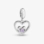 Rosa Lea June Birthstone Heart Dangle Charm AM-2THB004204-Lavender