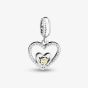 Rosa Lea August Birthstone Heart Dangle Charm AM-2THB004204-Light Yellow