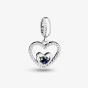 Rosa Lea September Birthstone Heart Dangle Charm AM-2THB004204-Dark Blue