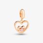 Rosa Lea October Birthstone Heart Dangle Charm AM-2THB004206-Pink