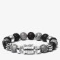Buddha To Buddha Spirit Grey Bead Mix Bracelet 188MG F (21CM)