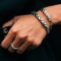Buddha To Buddha George Silver Texture Braided Bracelet 128