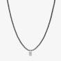 Buddha To Buddha Ketting George XS Black Rhodium Necklace 718BRS 60CM