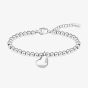 BOSS Beaded Silver Tone Honey Heart Bracelet 1580642