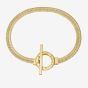 BOSS Zia Gold Tone Snake Chain T Bar Bracelet 1580487