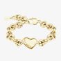 BOSS Honlo Gold Tone Heart Chain Bracelet 1580639