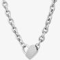 BOSS Dinya Stainless-Steel Heart Monogram Belcher Necklace 1580416