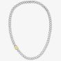 BOSS Caly Stainless-Steel Square Monogram Curb Necklace 1580396