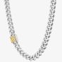 BOSS Caly Stainless-Steel Square Monogram Curb Necklace 1580396