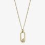 BOSS Double B Swing Gold Tone Oval Pendant Necklace 1580627