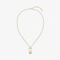 BOSS Double B Swing Gold Tone Oval Pendant Necklace 1580627