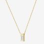 BOSS Clia Gold Tone Baguette Cut Crystal Necklace 1580409