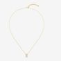 BOSS Clia Gold Tone Baguette Cut Crystal Necklace 1580409