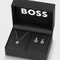 BOSS Silver Tone Linked Circles Jewellery Set 1570198