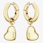 BOSS Honey Love Gold Tone Heart Dangle Hoop Earrings 1580641