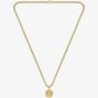 BOSS Gold Tone Compass Pendant Necklace 1580549