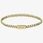 BOSS Mens Gold-Tone 19cm Curb Bracelet 1580172M
