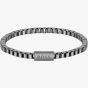 BOSS Mens Grey-Tone 19cm Chain Bracelet 1580290