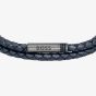 BOSS Ares Blue Braided Double Leather Bracelet 1580494M