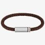 BOSS Brown Braided Leather Bracelet 1580623