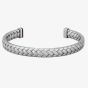 BOSS Mens Tailored Silver Braided Bangle 1580671