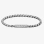 BOSS Mens Doran Silver Logo Clasp Bracelet 1580695