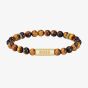 BOSS Sphee Tiger Eye Rondelles Beaded Bracelet 1580661M