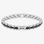 BOSS Archer Two Tone Black Enamel & Stainless Steel Link Bracelet 1580890