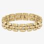 BOSS Violet Yellow Gold Tone Plated Stainless Steel Link Bracelet 1580897
