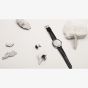 OMEGA Aqua Stainless Steel & Structured Black Rubber Cufflinks CA05ST0000105