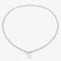 Lauren Ralph Lauren Silver Bead T-Bar Padlock Necklace 60542753-G03