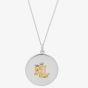 Lauren Ralph Lauren Silver Logo Disc Pendant Necklace 60556788-EZ6