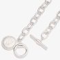 Lauren Ralph Lauren Silver Logo Shield Charm T-Bar Bracelet 14B00203