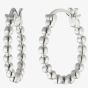 Lauren Ralph Lauren Silver Beaded Hoop Earrings 60542765-G03