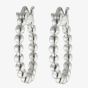 Lauren Ralph Lauren Silver Beaded Hoop Earrings 60542765-G03