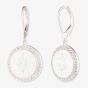 Lauren Ralph Lauren Silver & Cubic Zirconia Logo Shield Disc Drop Earrings 14G00328