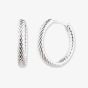Lauren Ralph Lauren Silver Herringbone 15mm Hoop Earrings 14G00705