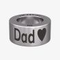 Notch Family Dad Heart Silver Charm 00006-SS