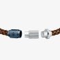 Maserati Brown Braided Leather Rope Bracelet JM223AVE15