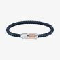 Maserati Blue Braided Leather Rope Bracelet JM223AVE16