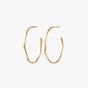 Maanesten Echo Gold Plated Twisted 43mm Half Hoop Earrings 9863A