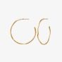 Maanesten Echo Gold Plated Twisted 43mm Half Hoop Earrings 9863A