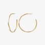 Maanesten Echo Gold Plated Twisted 43mm Half Hoop Earrings 9863A