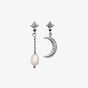 Maanesten Nyla Silver Freshwater Pearl Moon Dropper Earrings 9667C