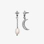 Maanesten Nyla Silver Freshwater Pearl Moon Dropper Earrings 9667C