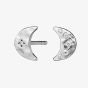 Maanesten Aega Silver Cresent Moon Stud Earrings 9857C