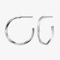 Maanesten Echo Silver Twisted Medium Hoop Earrings 9862C